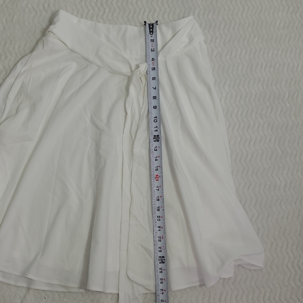 Belle Poque Woman's NWT Elegant White A-Line Pockets Skater Skirt Size Large - Picture 4 of 9